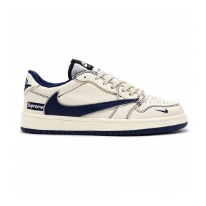 کفش و کتانی مردانه مدل نایک ترویس NIKE TRAVIS رنگ کرم سرمه ای کد 30956